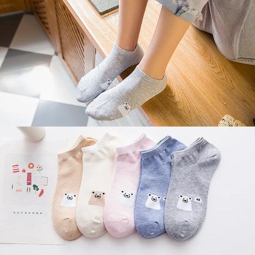 5 Pares de Calcetines para Mujer - Gatos Lindos y Diverti